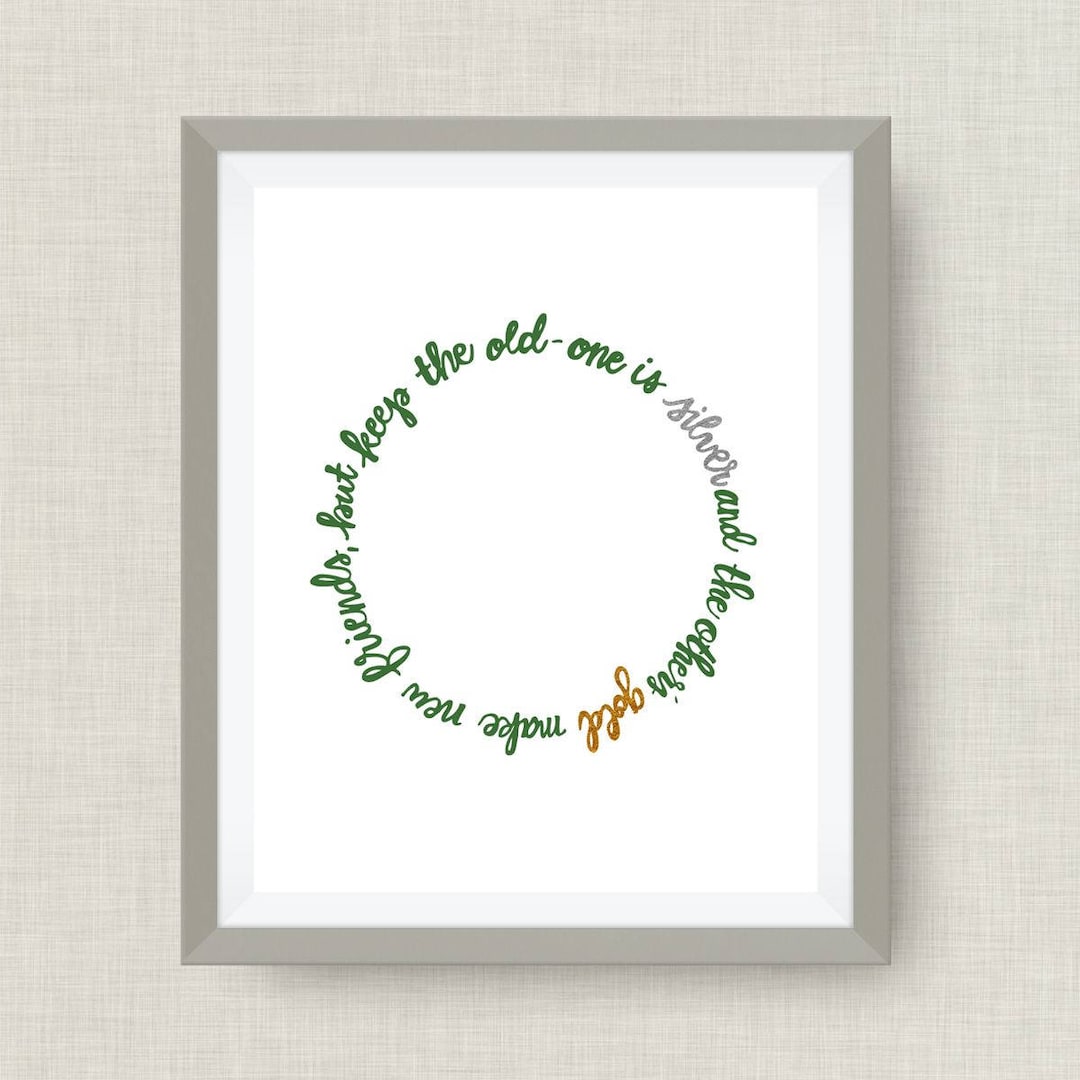 Make New Friends Art Print - Girl Scouts, Option of Foil - Unframed - Etsy