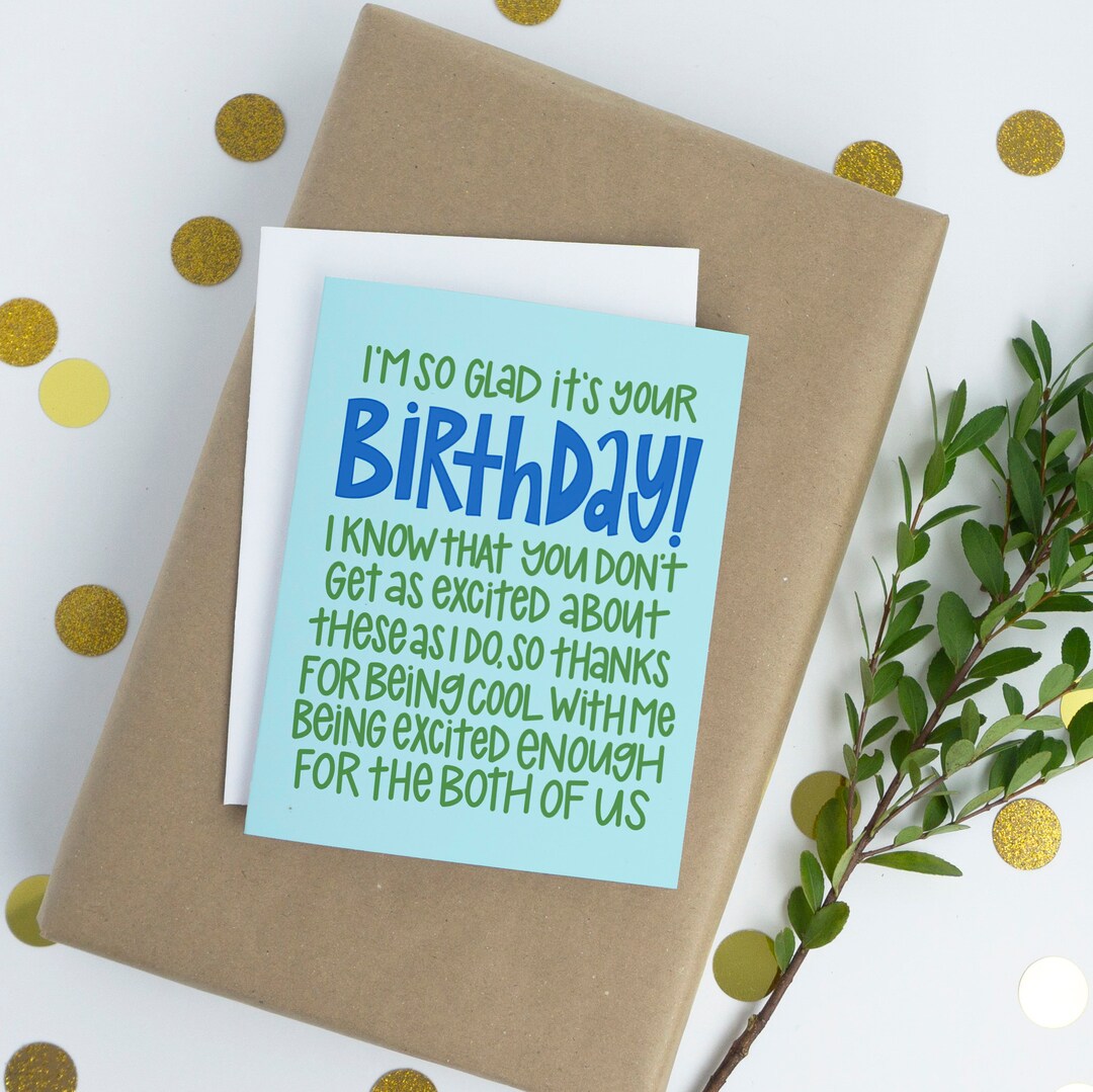 Birthday Card From Extrovert, Birthday Lover, Excited, Bday Card ...