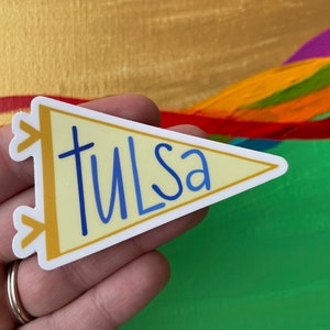 tulsa sticker, golden hurricane, decal, motivational, laptop sticker, bumper sticker, TU water bottle sticker