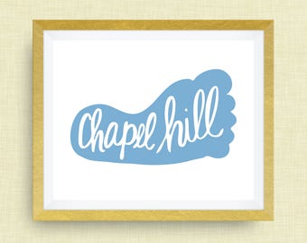 Chapel Hill North Carolina Art Print - Tar Heel - BrightKind Creative
