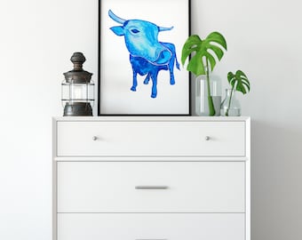 Durham, Bull City, Bull Durham, Durham Art Print, Wall Art, hand drawn, hand lettered, BrightKind Creative