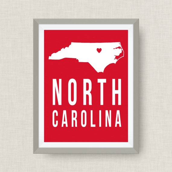 NC State Art Print NCSU North Carolina Art Print in NCSU Etsy