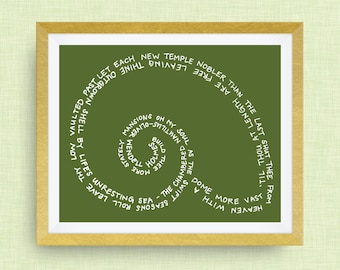 Nautilus Print - The Chambered Nautilus by Oliver Wendell Holmes