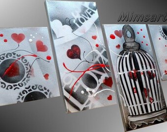 Abstract painting love in CAGE Valentine
