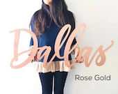 Custom Laser Cut Wood Name Sign - Letterstou Hand Lettered 1st Birthday Backdrop Korean Dol -Rose Gold Nursery Sign - 36 quot Wide - Ships FAST