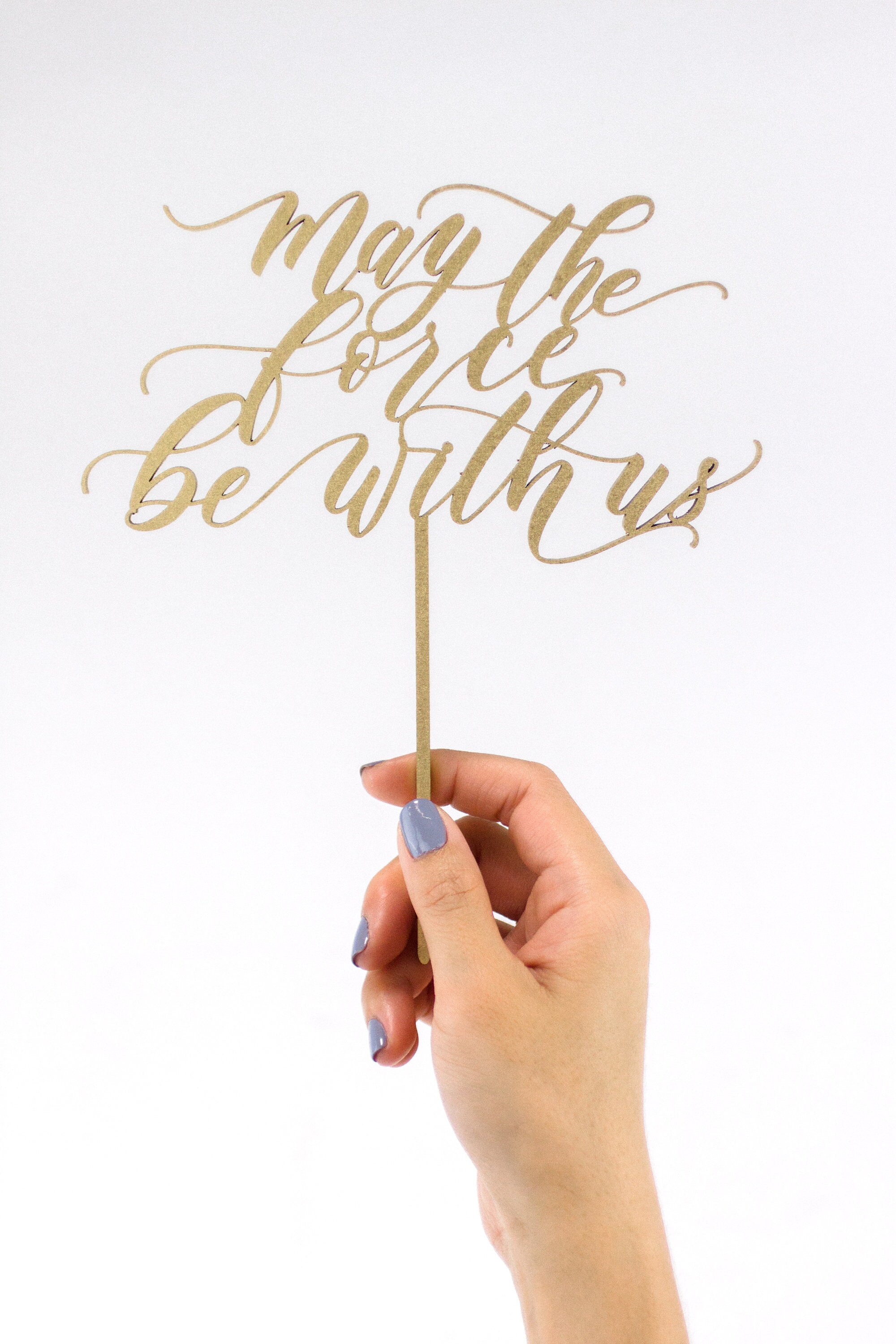 Star Wars Cake Topper May The Force Be With Us Wedding Etsy Star Wars Cake Topper May The Force Be With Us Wedding Etsy