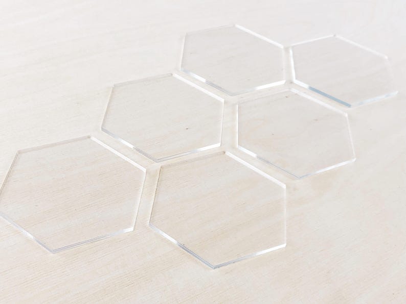 Blank Acrylic Tiles Clear White Or Black Wedding Place Image 0