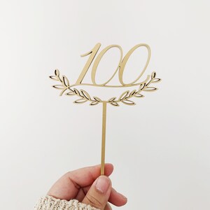 100 Day Laser Cut Cake Topper - Korean 100th Day Celebration - Chinese Red Egg 100 Days - Hand Lettered by Letters To You - Free Shipping