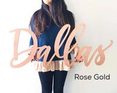 Custom Laser Cut Wood Name Sign - Letterstou Hand Lettered 1st Birthday Backdrop Korean Dol -Rose Gold Nursery Sign - 36 quot Wide - Ships FAST