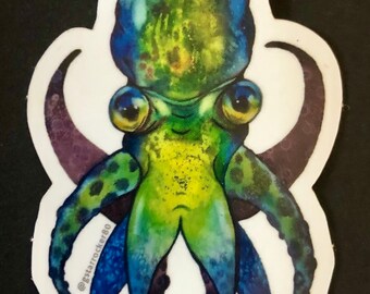 Lemon-Lime Gelato Squid Sticker (2”x3”)