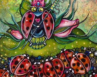 Ladybug Queen 12x12 print