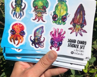 Squid Candy sticker set
