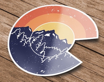 Colorado Mountain Sunset C Sticker