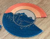 Colorado Mountain Sunset C Embroidered Iron-On Patch