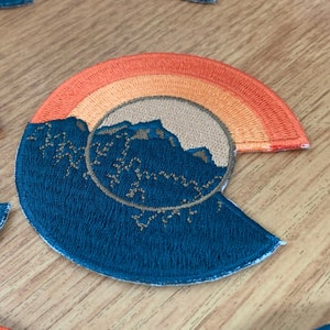 Colorado Mountain Sunset C Embroidered Iron-On Patch