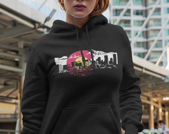 Colorado Flag w/ Denver Skyline Silhouette - Hoodie & Longsleeve