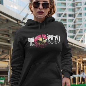 Colorado Flag w/ Denver Skyline Silhouette - Hoodie & Longsleeve