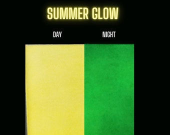 Made to Order 3mm Sheet Glass / COE 90/Glow in the Dark sheet glass/ Yellow during the day, green glow at night/ Summer Glow