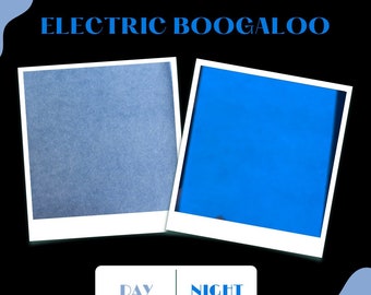 COE 90/ Glow in the Dark sheet glass/ Azure during the day - azure glow at night /  Electric Boogaloo