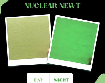 Made to Order 3mm Sheet glass/COE 90-Stained Glass/Glow in the Dark sheet glass/ Green during day and glows Green at night/ Nuclear Newt