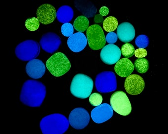 COE 90/ Mix of different colour Glow in the Dark Dots/ fusible dots/ mosaic dots