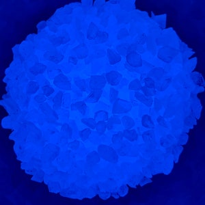 COE 90 Azure BLUE Glow in the Dark / 1 and 3 ounce FRIT fine, medium & large