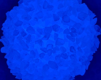 COE 90 Azure BLUE Glow in the Dark / 1 ounce FRIT fine, medium, large & coarse
