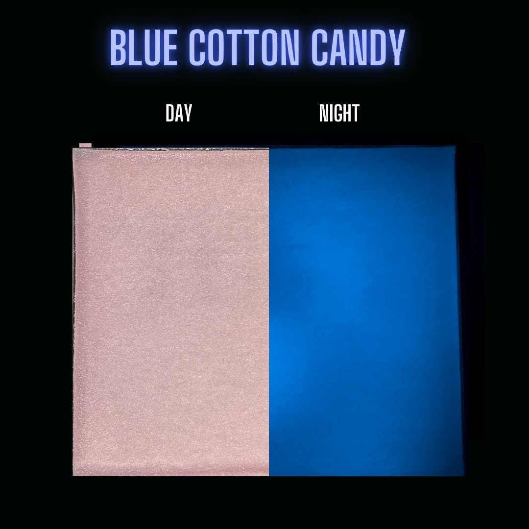 STAINED GLASS / Azure Glow in the Dark Sheet Glass/ Pink During the Day