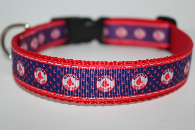 Boston Red Sox Dog Collar/ Baseball Collar/ MLB Collar/ 1inch Etsy