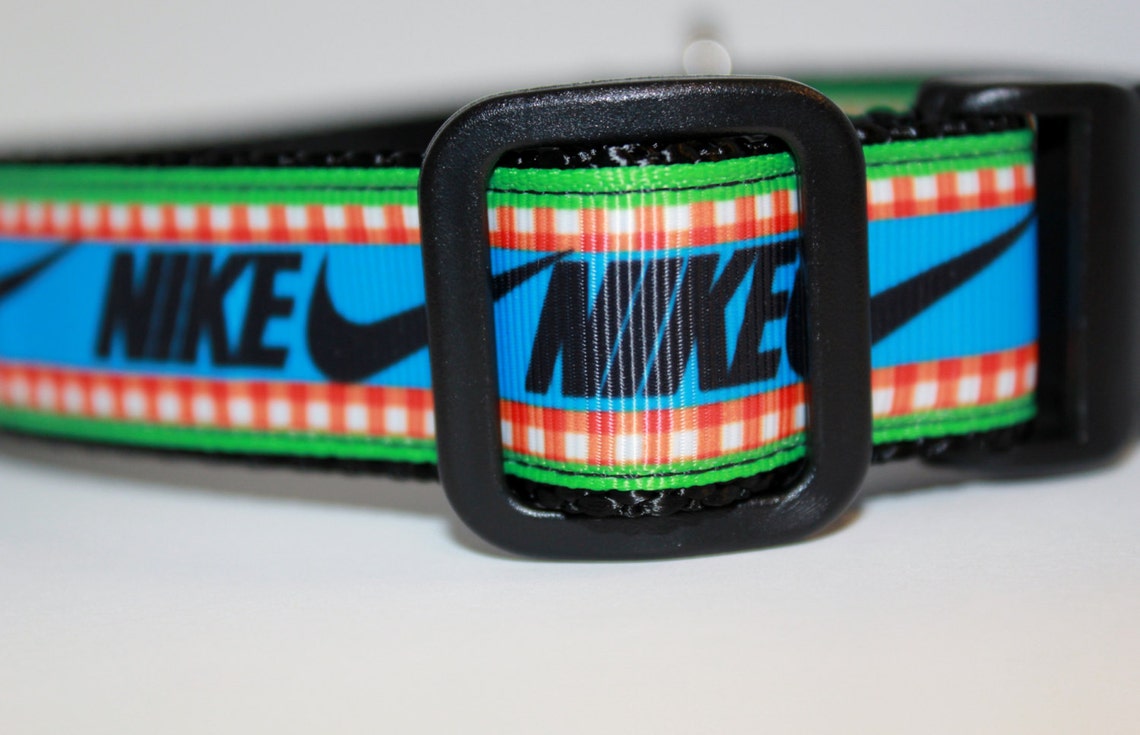 Nike Green Blue Black Dog Collar/ Nike Collar/ Exercise Etsy