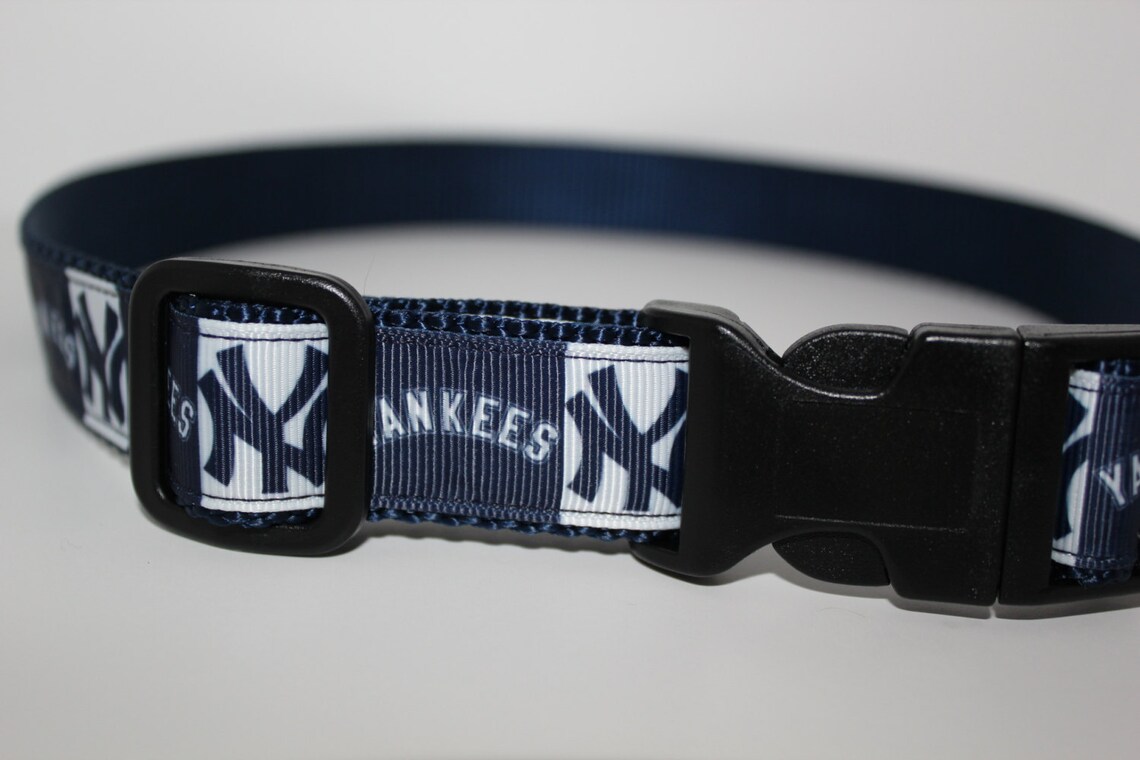 New York Yankees Dog Collar/ MLB Collar/ 1 Inch Adjustable Dog Etsy