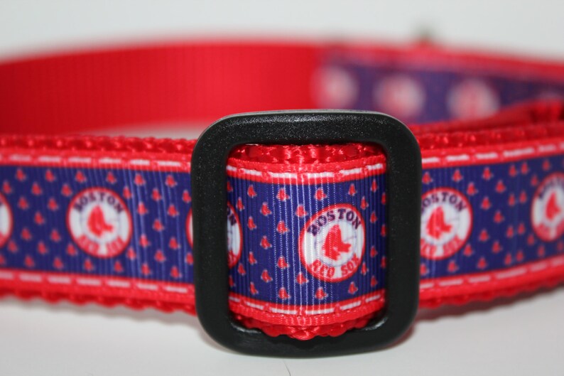 Boston Red Sox Dog Collar/ Baseball Collar/ MLB Collar/ 1inch Etsy