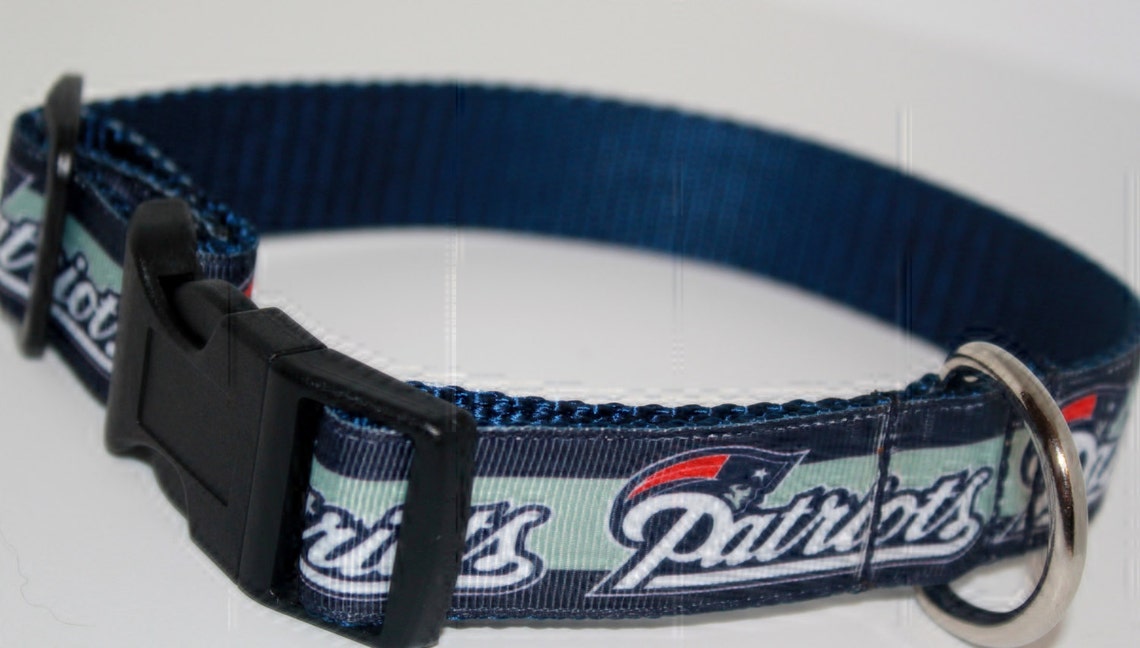 New England Patriots Dog Collar/ Football Collar/ NFL Collars/ Etsy