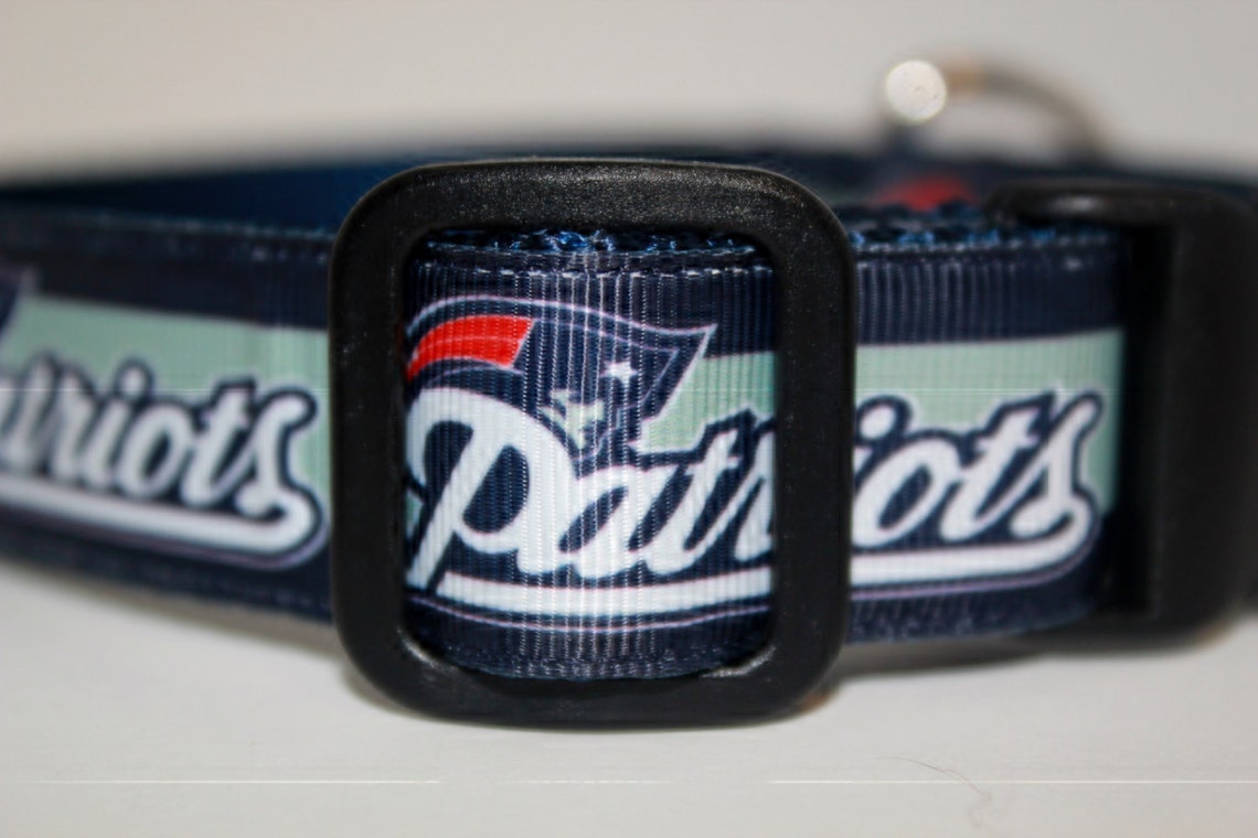 New England Patriots Dog Collar/ Football Collar/ NFL Collars/ Etsy