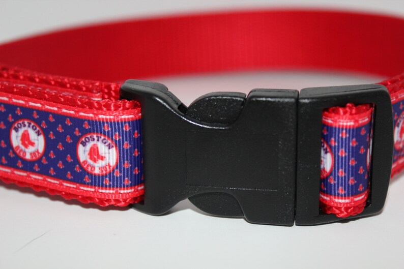 Boston Red Sox Dog Collar/ Baseball Collar/ MLB Collar/ 1inch Etsy