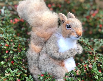 Needle felted squirrel