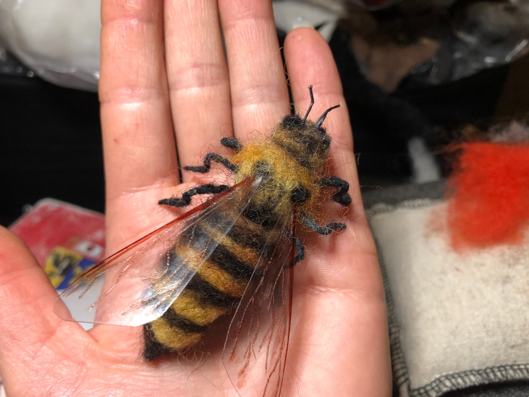 Needle Felted Honey Bee, Etsy