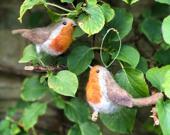 Needle felted robin made to order