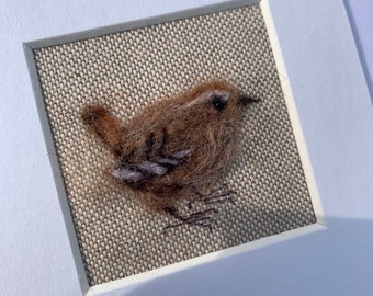 Needle Felted Robin Card - Etsy UK