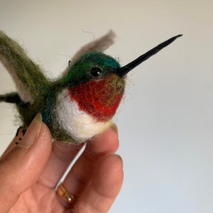 Felted Hummingbird Needle Felted Hummingbird Sculpture Made to Order - Etsy