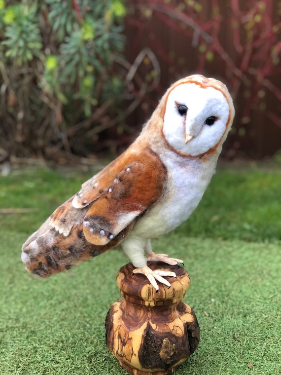 Large Needle Felted Barn Owl Sculpture, Hand Made - Etsy Canada