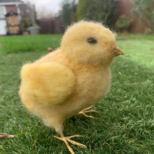 Needle felted Easter spring chick baby yellow chicken