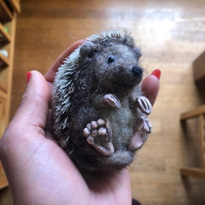 Needle felted hedgehog or pigmy hedgehog made to order