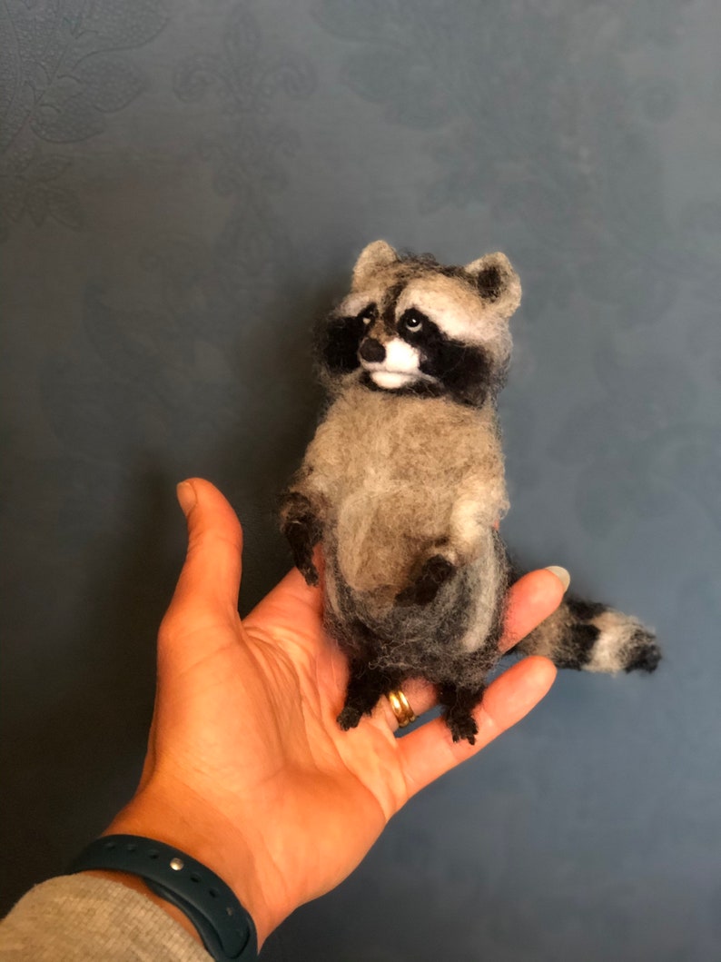 Needle Felted Raccoon Made to Order Etsy Australia