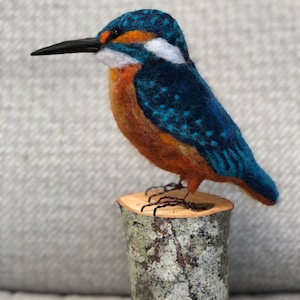 Needle felted kingfisher, made to order