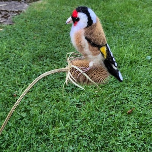Needle felted goldfinch