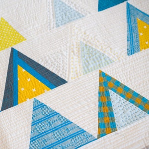Mod Mountains Quilt Pattern PDF Download - Modern Quilting Designs for Baby, Throw, Twin and Queen/Full Sizes - Video Tutorials Included! image 5