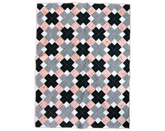 Kris Kross Quilt Pattern PDF Download - Modern Patterns in Baby, Throw, Twin, Queen, King Sizes – Video Tutorial Included! Beginner-Friendly