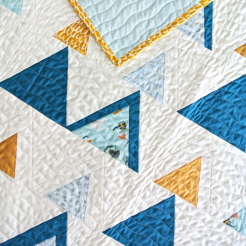 Mod Mountains Quilt Pattern PDF Download - Modern Quilting Designs for Baby, Throw, Twin and Queen/Full Sizes - Video Tutorials Included! image 8