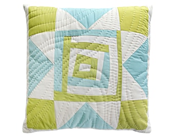 Shining Star Quilt Pattern PDF Download - Fast DIY Sewing Stylish Home Decor Modern Quilting Design for Standard Square Pillow